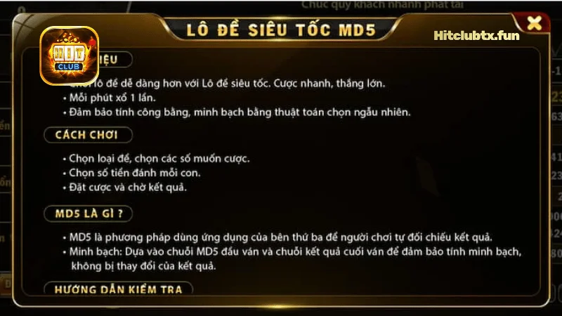 Lô Đề Siêu Tốc MD5